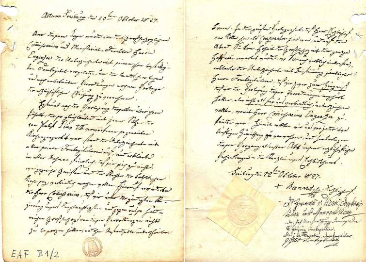 Vereidigung EB Boll, 1827 (aus: EAF, B1/2)