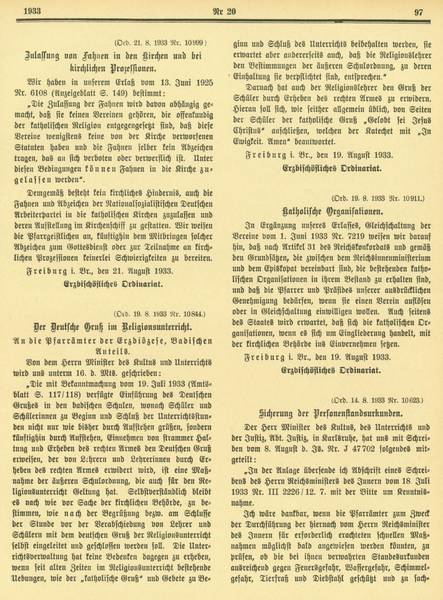 Deutscher Gruß in Schulen, Amtsblatt-20-1933