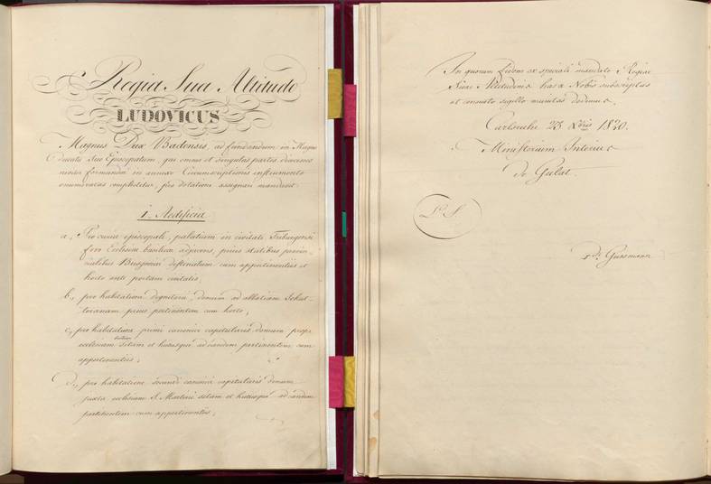 Dotationsurkunde 1827